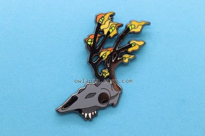 Burning Deer Enamel Pin