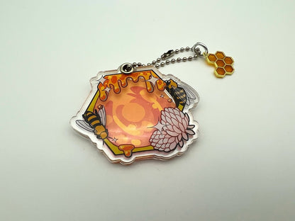 Bee Honeycomb Photo Frame Keychain