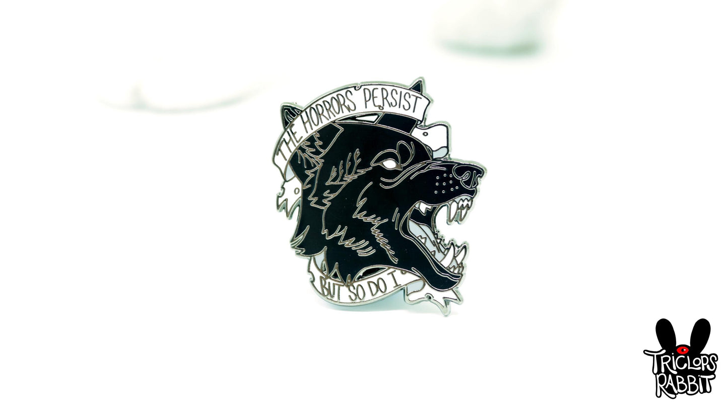 Black Wolf "The Horrors Persist" Enamel Pin