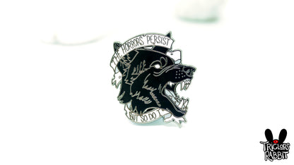 Black Wolf "The Horrors Persist" Enamel Pin