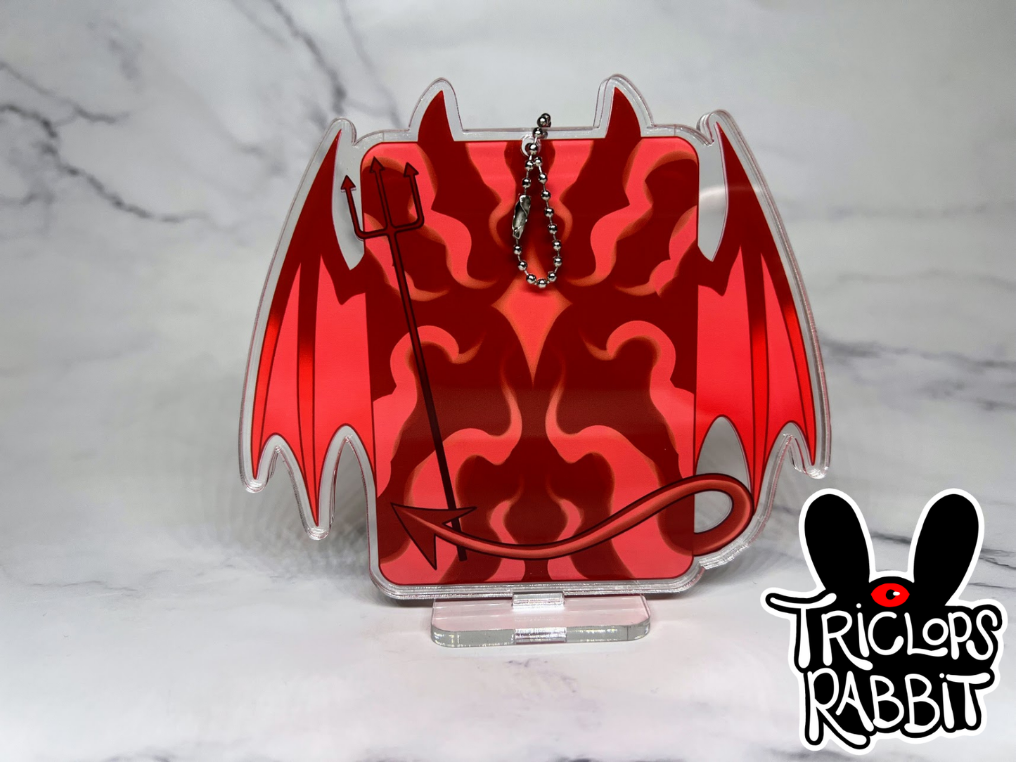 Devil Demon Photo Card Holder Keychain Standee