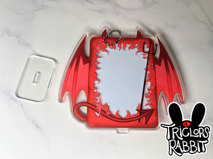 Devil Demon Photo Card Holder Keychain Standee