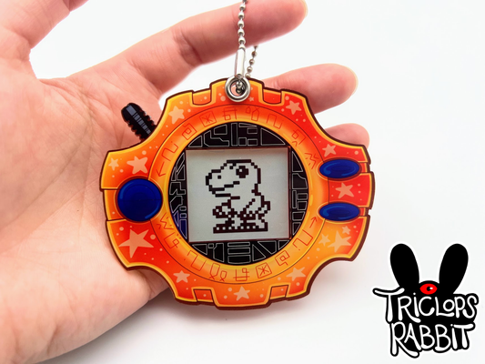 Digital Monster Device Photo Frame Keychain