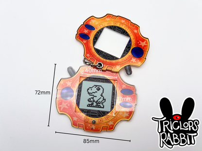 Digital Monster Device Photo Frame Keychain