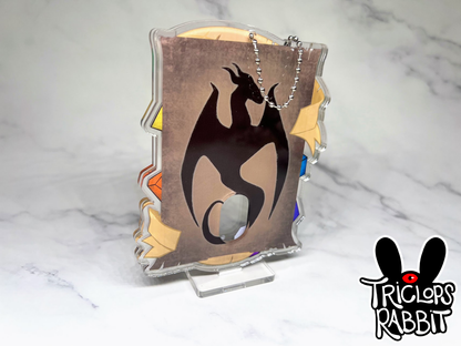D&D DnD Dice Photo Card Holder Keychain Standee