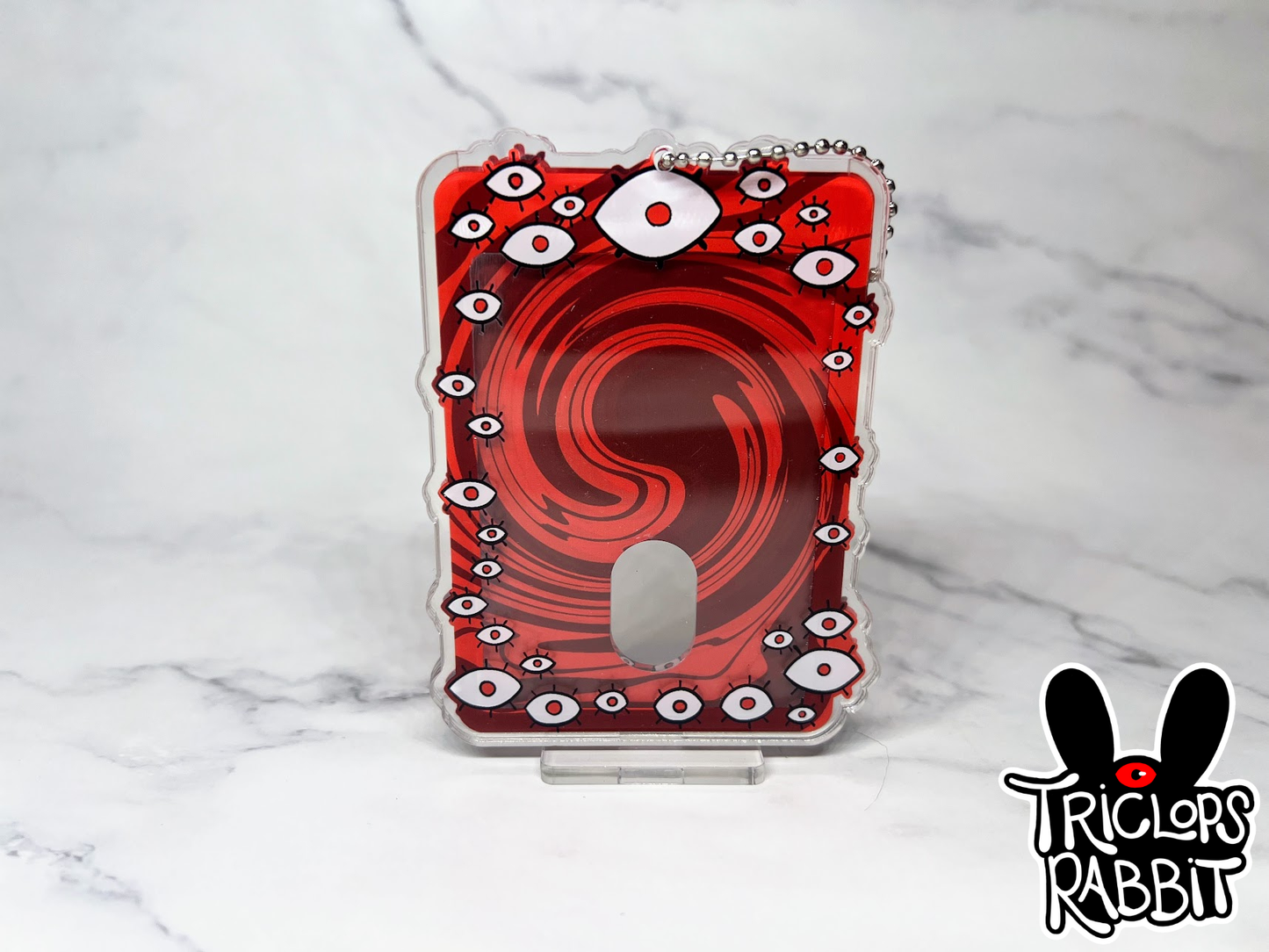 Red Eyes Photo Card Holder Keychain Standee