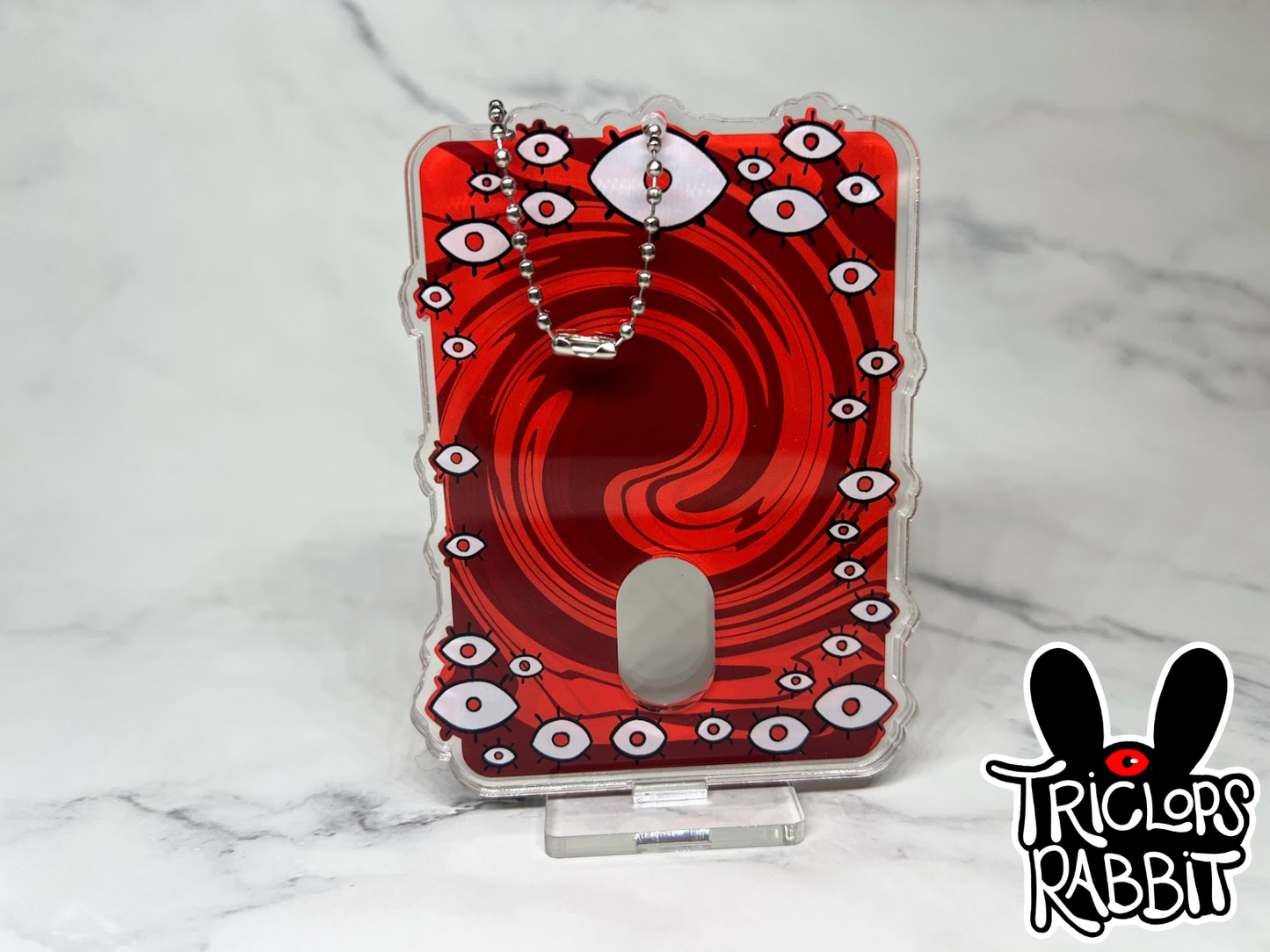 Red Eyes Photo Card Holder Keychain Standee