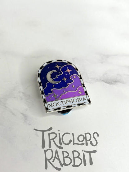 Noctiphobia Enamel Pin
