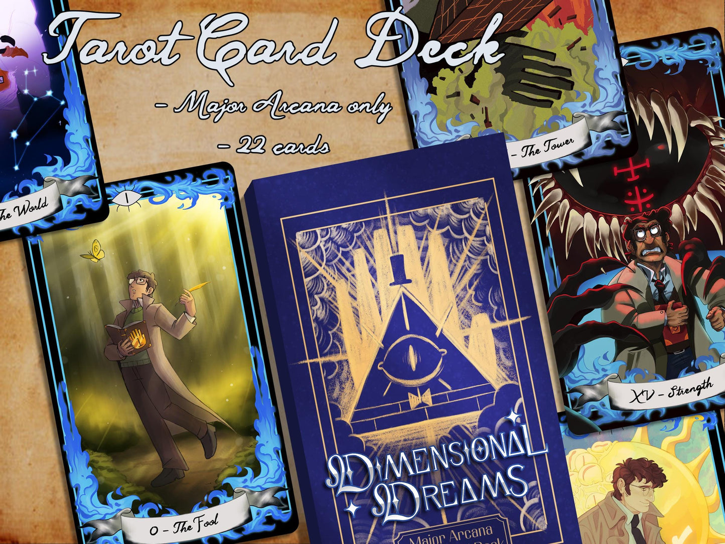 Tarot Card Deck - Dimensional Dreams BillFord Gravity Falls Zine