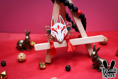 Kitsune/Fox Mask Enamel Pin