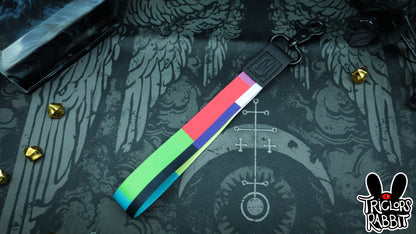 Glitch Test Pattern Wrist/Neck Lanyard and Keychain
