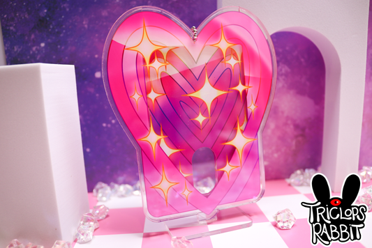 Heart Photo Card Holder Keychain Standee