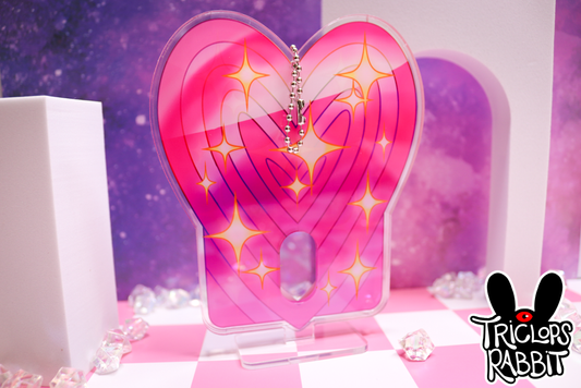 Heart Photo Card Holder Keychain Standee