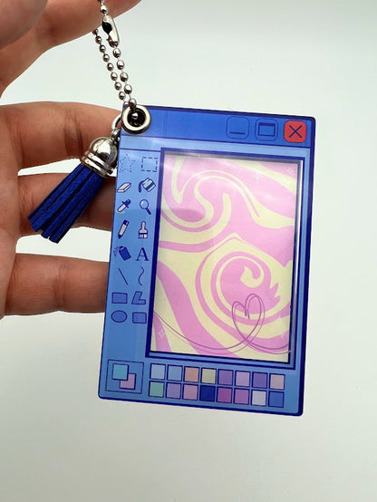 Art Program MS Paint Computer Window Photo Frame Keychain