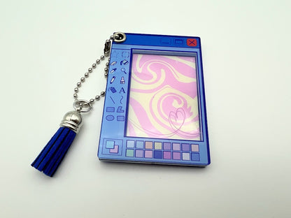 Art Program MS Paint Computer Window Photo Frame Keychain