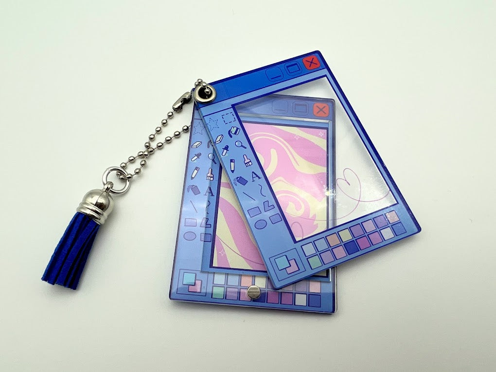 Art Program MS Paint Computer Window Photo Frame Keychain