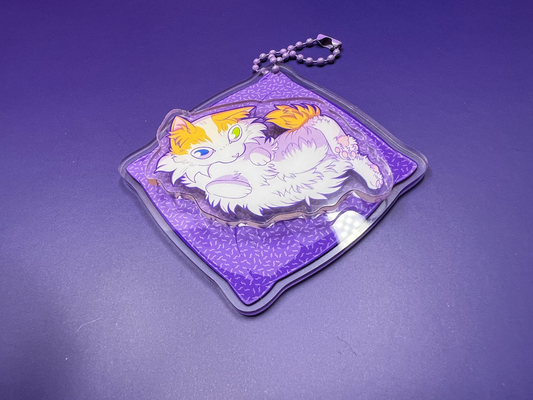 Turnip (Cat) Spinning Keychain