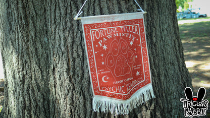 Fortune Teller Pawmistry Hanging Tapestry