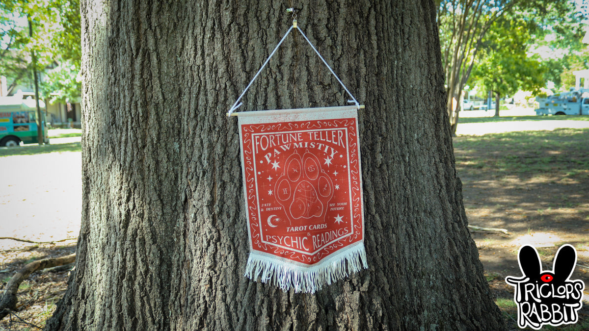 Fortune Teller Pawmistry Hanging Tapestry