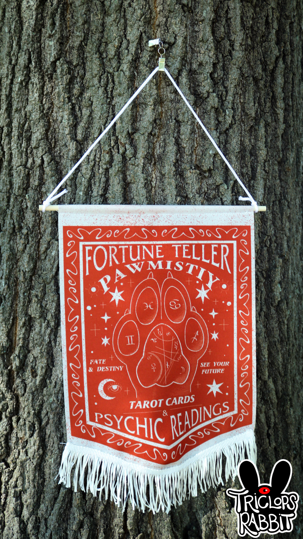 Fortune Teller Pawmistry Hanging Tapestry