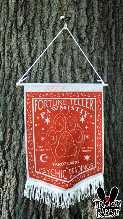 Fortune Teller Pawmistry Hanging Tapestry