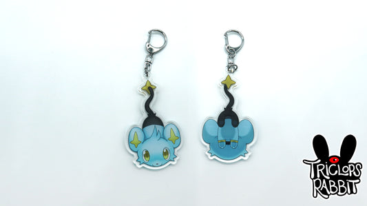 Electric Blue Cat Keychain - Cute Paws