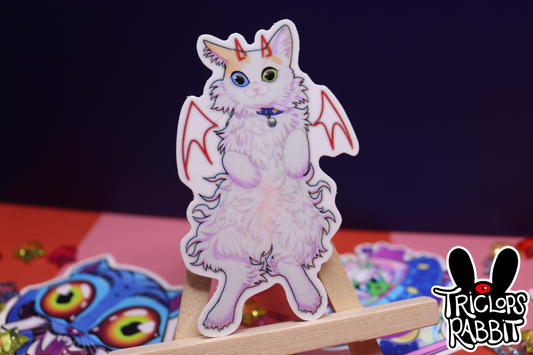 Turnip Demon Cat Vinyl Sticker