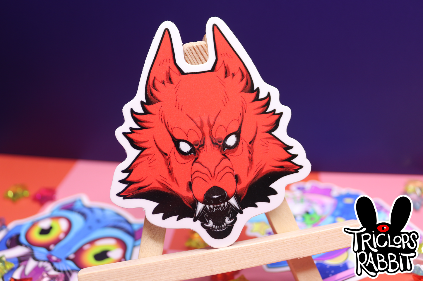 Red Wolf Vinyl Sticker