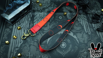 Moon Phase Wolf Wrist/Neck Lanyard and Keychain