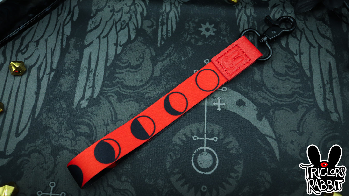 Moon Phase Wolf Wrist/Neck Lanyard and Keychain